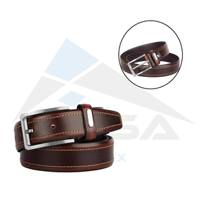 Cinturones con logotipo impreso personalizado de OEM para hombre Hebilla de cobre de piel de vaca de alta calidad Nuevo diseño Ansa Impex Tamaños personalizables a la medida - Product Image 6