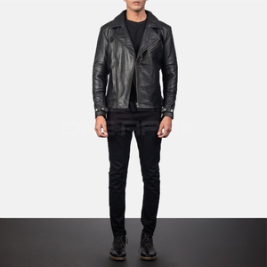 2025 nouveau gros noir à manches longues hommes veste moto moto veste en cuir pour hommes - Product Image 5
