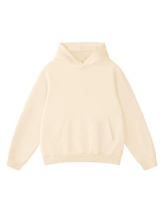 Sudadera con capucha de tela polar mezclada de algodón básico de calidad superior para hombre, sudaderas con capucha informales con dobladillo y puños acanalados para ropa de invierno - Product Image 5