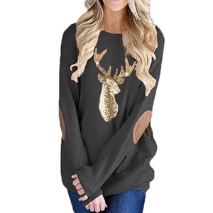 Nueva moda mujer Casual con capucha de punto Tops blusas de mujer Casual suelta camisas largas señora Tops camisas viaje Casual sudadera - Product Image 5