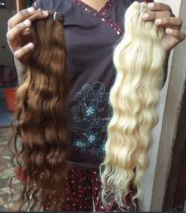 Extensiones de Cabello Humano Remy Indio con Ondas Sueltas, Volumen Natural, Rizado, Alta Calidad, Doble Trama a Máquina, Calidad de Salón, Precio de Venta, Exportador - Product Image 3