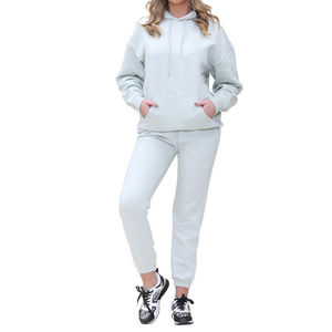 Conjunto de Dos Piezas de Lona Estampada Transpirable Informal de Invierno para Mujer, Hecho en Fábrica al por Mayor, Talla Personalizada, 100% Algodón, Logotipo Personalizable - Product Image 4