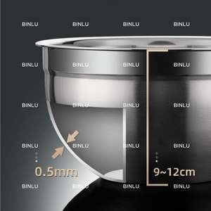 Affordable Food Grade Multi Size Thick Stainless Steel #304 <b>Large</b> <b>Mixing</b> <b>Bowl</b> 26cm Deep Salad <b>Bowl</b> Food Storage Basin | BINLU - Product Image 5