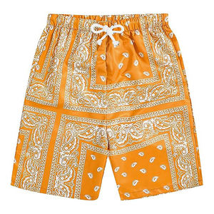 Short en polyester personnalisé confortable à taille élastique avec poches pour hommes Short de plage d'été imprimé pour hommes - Product Image 5