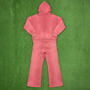 Sudadera con Capucha y Cremallera, de Algodón 100%, Ecológica, de Verano, con Encaje, Transpirable, de Hombros Caídos, con Logotipo Personalizado, Color Sólido, de Alta Calidad - Product Image 4