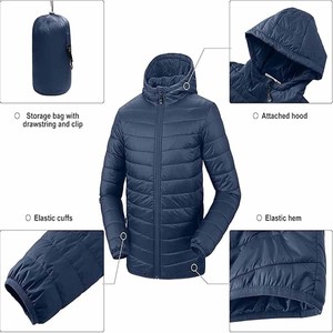 Wholesale <b>Puffer</b> Mens <b>Hooded</b> Down <b>Puffer</b> <b>Jacket</b> <b>Waterproof</b> Windproof - Product Image 6