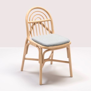 Rattan kid chair seat with removable <b>cushion</b> cane children dining chairs different shapes & sizes - Product Image 1