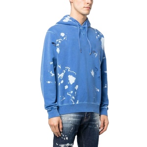 Sweat à capuche en molleton d'hiver 100% coton anti-plis pour homme, style streetwear, avec logo brodé vieilli et logo personnalisé en relief, LAVISH LOOK - Product Image 4