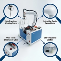 Robot de Soldadura MIG de Código Abierto, Robot Colaborativo para Paletización, Manipulador de Soldadura de Tuberías Tipo KUKA, Carga Útil de 5 kg, Alcance de 922 mm, 6 Ejes