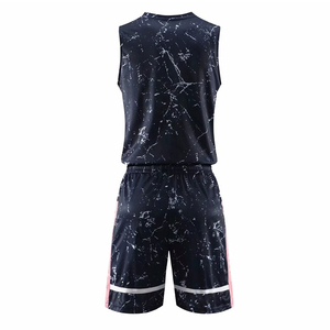 Vente en gros uniforme de basket-ball réversible bleu et blanc maillot de basket-ball respirant de haute qualité vêtements de basket-ball de mode personnalisés - Product Image 2