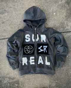 Sweat à capuche personnalisé en coton épais imprimé logo délavé au soleil pour hommes sweats à capuche surdimensionnés à épaules tombantes vintage délavés à l'acide pour hommes - Product Image 3