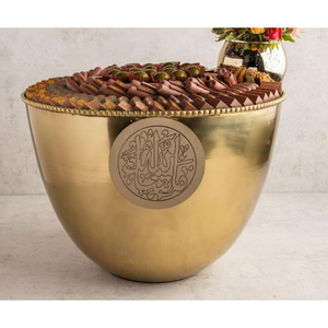 Bol à chocolat en métal doré de meilleure qualité pour la salle à manger Porte-desserts au chocolat Hôtels et mariages pour le dessert Bonbons à bas prix - Product Image 1