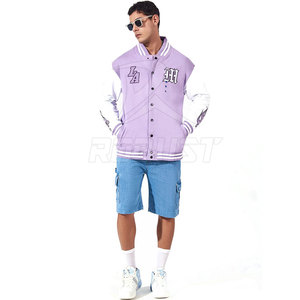 2024 Men's High Quality Stand Collar Baseball Letterman <b>Varsity</b> <b>Jacket</b> Winter Polyester/Cotton Customized Colors OEM Service - Product Image 1