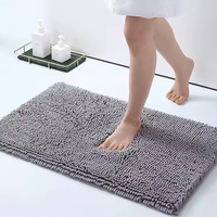 Tapis de bain en microfibre 100% polyester ultra-doux et écologique, antidérapant, séchage rapide, absorbant, antibactérien, résistant au rétrécissement, 120 GSM
