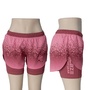 MMA Gym Short en toile taille haute pour femme Short d'entraînement confortable et respirant Logo personnalisable Couleur unie NO GI Jiu-Jitsu - Product Image 1