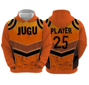 Cómoda Sudadera con capucha de estilo deportivo con estampado de hojaldre para hombre 100% poliéster de secado rápido transpirable ajuste Regular MOQ bajo tamaños personalizados bolsillo - Product Image 1