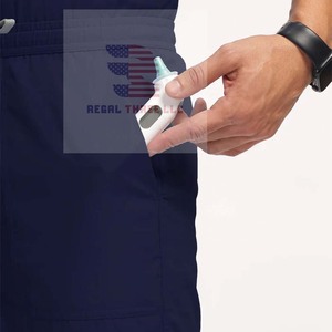 Conjunto de uniforme de Enfermería de manga corta con logotipo personalizado, uniformes de hospital transpirables más vendidos para hombres y mujeres - Product Image 4