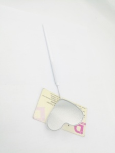 กระจกแต่งหน้าสแตนเลสแบบมือถือกระจกรูปหัวใจสำหรับตรวจสอบขนตาอุปกรณ์ต่อขนตาพิมพ์ลายขนตาตามสั่ง - Product Image 6