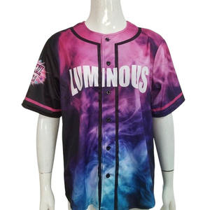 Camiseta de béisbol transpirable con estampado de transferencia de calor de diseño multicolor personalizado para hombres Servicio OEM Hot New Latest Adults Printed - Product Image 5
