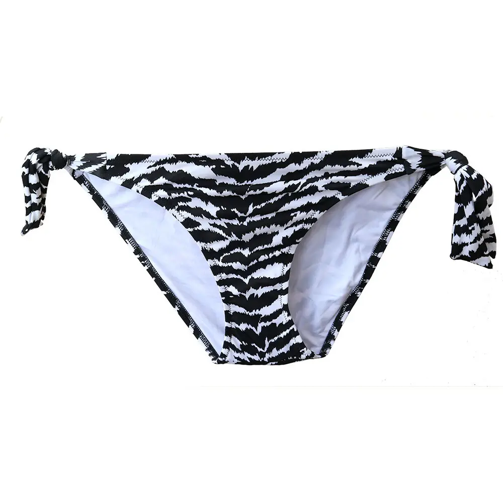 Pantaloni Bikini leopardati con Logo personalizzato a vita bassa da donna