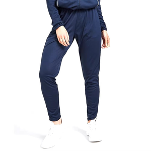 Chándal Azul Marino para Mujer, Manga Larga, Cuello Alto, Cierre de Cremallera Frontal, Corte Deportivo, con Bolsillos Laterales, Secado Rápido, Poliéster, Ropa de Otoño - Product Image 5