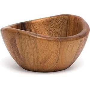 Tazón multiusos de madera maciza para ensaladas y servir alimentos, tazón hecho a mano, tazón de madera personalizado, nuevo para utensilios de cocina - Product Image 2