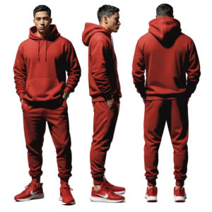 Chándal personalizado para hombre, conjunto de Sudadera con capucha de gran tamaño, logotipo estampado en blanco, talla grande, Unisex, 100% algodón, chándal para correr para hombre - Product Image 2