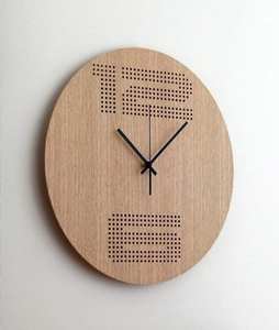 Horloge murale carrée moderne en bois, minimalistes, avec marques à fentes, design artistique, fonctionne à piles, pour la maison et le bureau - Product Image 6