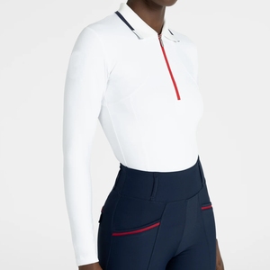 Camiseta ecuestre deportiva Ajuste perfecto técnico Ropa personalizada a granel Venta al por mayor Equitación Baselayer Top Camisas - Product Image 1