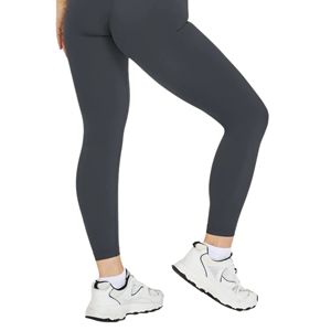Leggings de yoga de cintura alta con efecto control de abdomen y realce de glúteos para mujer, sensación de segunda piel, para gimnasio y entrenamiento, de secado rápido, color liso. - Product Image 3