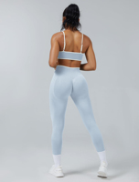 Conjunto de Yoga Casual Sólido de Diseño Superior, Sin Mangas, Ligero, Transpirable, de Spandex/Algodón, de Alta Calidad para Mujer, Disponible para Todas las Temporadas