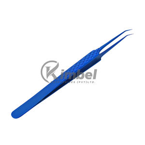 Pinzas de pestañas de acero inoxidable profesionales de alta calidad, fibra puntiaguda con acabado azul Plasma multifuncional para extensión de pestañas - Product Image 5