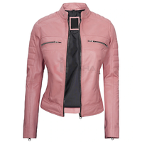 Veste de moto en cuir véritable style motard pour femme, coupe ajustée, logo personnalisé, OEM, marque privée, hiver, coton, nylon