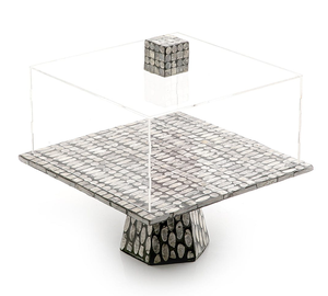 Couvercle en acrylique de Style moderne, plateau de service carré en résine de nacre de décoration de maison, vente chaude, plateau de vaisselle de café personnalisé - Product Image 6