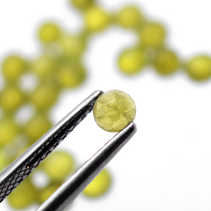 Vesuvianita verde natural de 3mm, piedra preciosa redonda de 2mm de grosor, para hacer joyería 2,55 CTS, venta de piedras de calidad, 25 uds. - Product Image 2