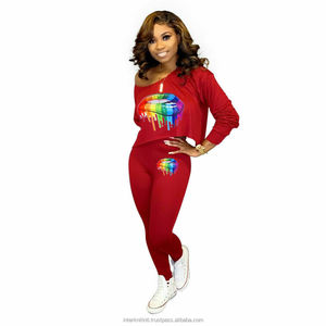 Conjunto Deportivo de 2 Piezas para Mujer, Sudadera con Pantalones Estampados, Ropa Deportiva Informal, Ropa Urbana al por Mayor, 100% Algodón, Secado Rápido - Product Image 5