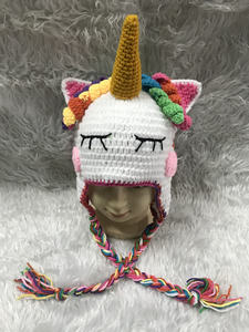 Gorro de Ganchillo Personalizado para Niños, Gorro Tejido a Mano, Plegable, Ligero, Gorro Tejido con Trenzas Manuales - Product Image 5
