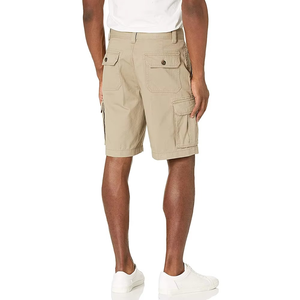 Nueva venta al por mayor 100% algodón Classic-Fit Cargo hombres pantalones cortos verano Casual patrón sólido ecológico transpirable cómodo bolsillos - Product Image 3