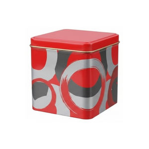 Boîte carrée en fer blanc de qualité alimentaire avec finition brillante |   Taille personnalisée disponible pour l'emballage de biscuits et de thé - Product Image 5