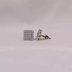 ต่างหูเพชรห่วงเหนือกาลเวลาสำหรับใส่ทำงานอาหารค่ำสไตล์วันหยุดสุดสัปดาห์ - Product Image 2