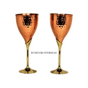 Look attrayant Design unique gravé plaqué or de haute qualité en métal de qualité supérieure fabriqué ensemble de 2 gobelets fournitures de verres - Product Image 5