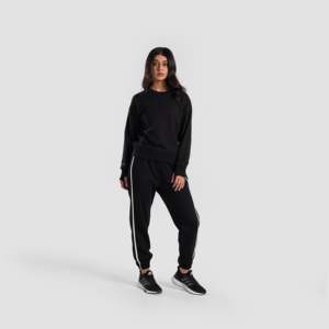 Sweat-shirt à capuche court surdimensionné en maille de soie respirante pour femme, motif brodé 3D, idéal pour le style quotidien d'automne - Product Image 4
