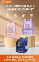 SUN EIGHT Tas Ransel Sekolah Dasar 16,5 Inci untuk Anak Laki-laki Perempuan Tas Buku Ergonomis Ringan Model 90378