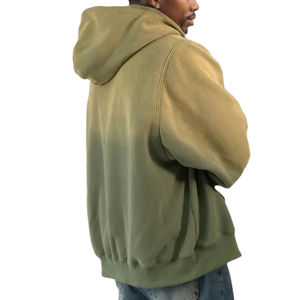 Sweat-shirt à capuche zippé de haute qualité avec logo personnalisé Sweat-shirt à capuche unisexe surdimensionné avec fermeture éclair complète avec impression pour hommes - Product Image 2