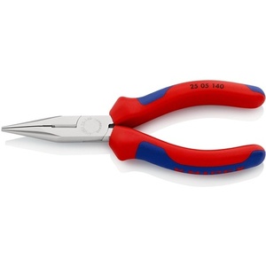 Pince de pêche droite KNIPEX 140 mm à bec plat/rond avec poignées multi-composants et conception à bec plat - Product Image 1