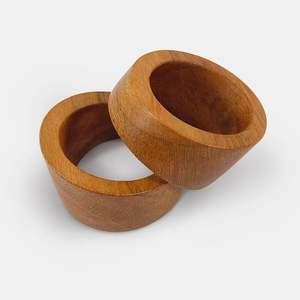 Rond de serviette en bois de qualité supérieure pour les dîners réunions de famille décor de salle à manger de cuisine de ferme rustique élégante - Product Image 6