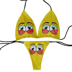 Traje de baño suave que absorbe la humedad Oem, conjunto de Bikini sin cables con almohadilla para el pecho, Bikini dividido, traje de baño de verano para mujer - Product Image 3