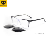 Lunettes de vue FEROCE pour femmes, montures œil de chat design, en acétate, avec clips optiques