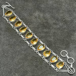 Citrine 925 plata esterlina pulsera hecha a mano elegante fiesta joyería regalo para mujeres cristiano mamá - Product Image 2