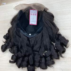 Haute Qualité 20 Pouces Fumia Wave Frontal Perruque 100% Remy Couleur Naturelle Extension de Cheveux - Product Image 3